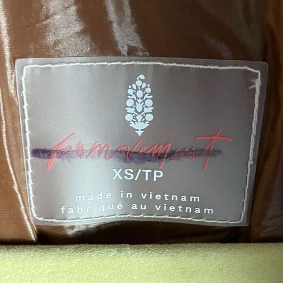 Free People Coat S Brown Movement Patricia‎ Packable Poncho Puffer Oversized - Picture 6 of 16